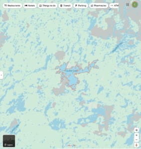 Google Maps screenshot of Egenolf Lake